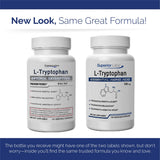quality Labs L-Tryptophan 500mg dietary supplement with natural background