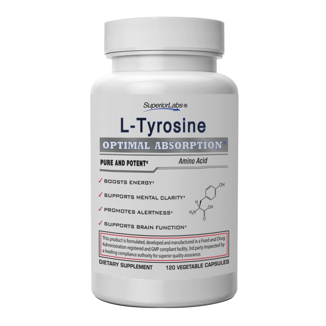 quality Labs L-Tyrosine 500mg supplement front view