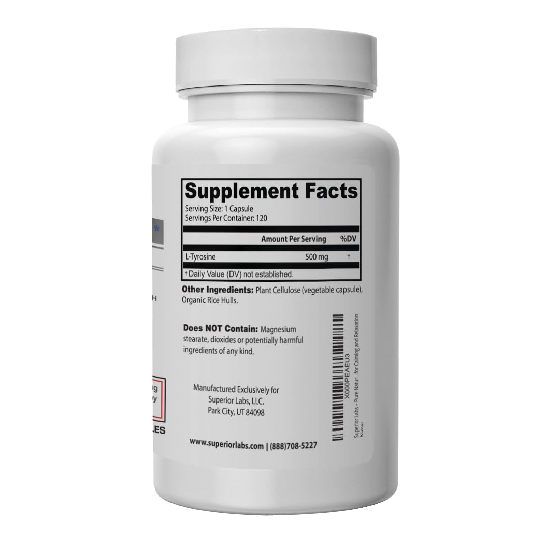 quality Labs L-Tyrosine 500mg supplement ingredients list