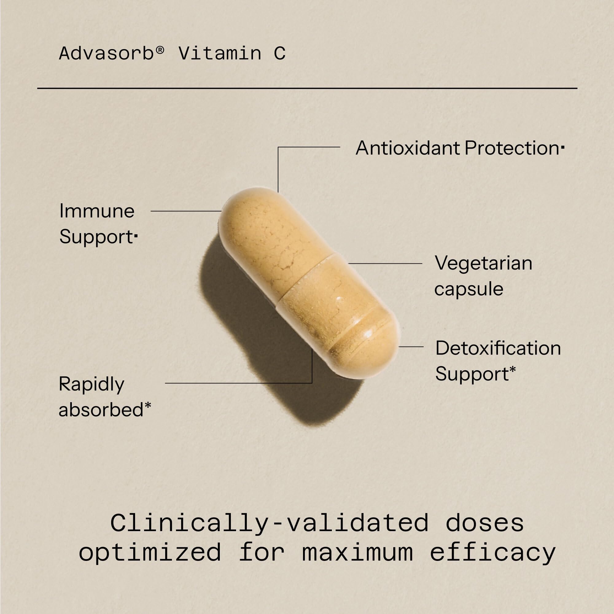 Quality of Life Advasorb Vitamin C Capsules bottle with label