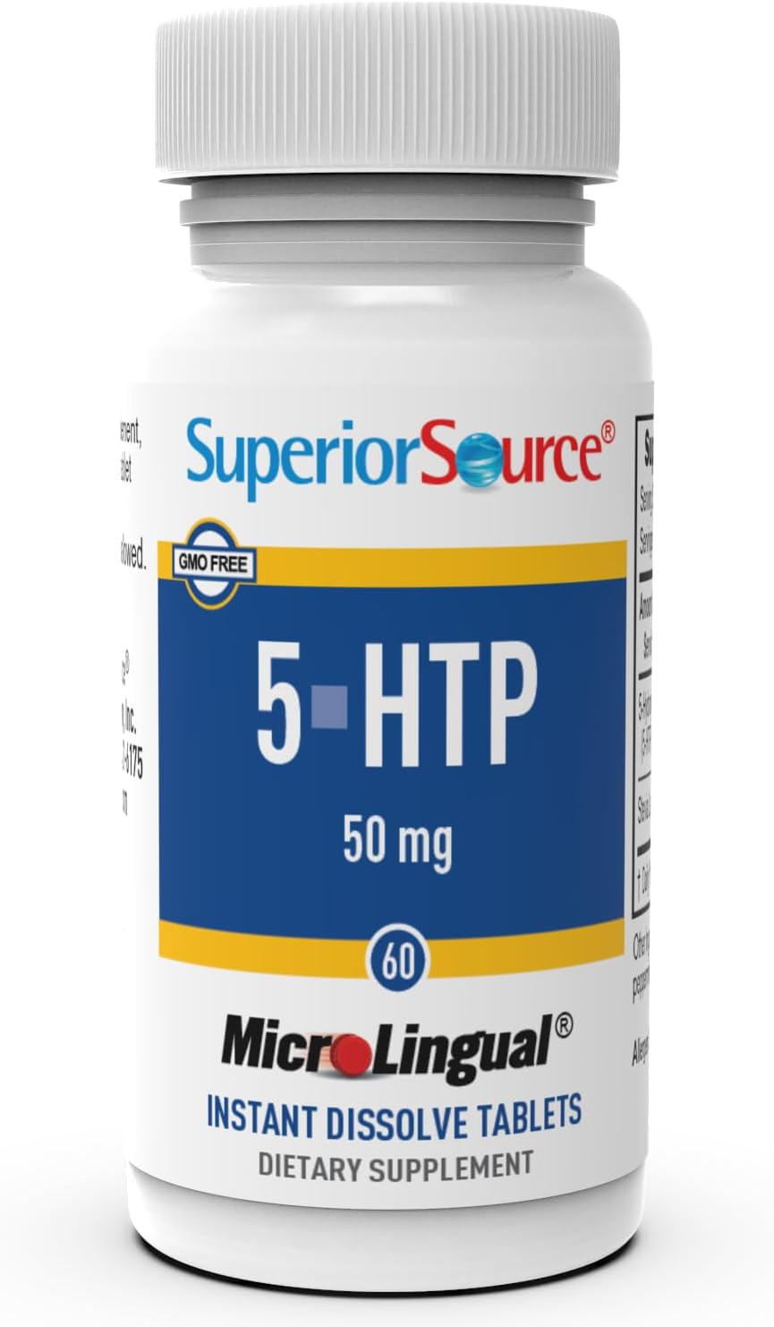 quality Source 5-HTP Health Supplement 60 Tablets front view