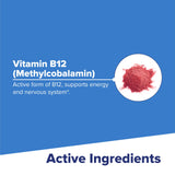 quality Source B-12 Methylcobalamin tablets in a hand