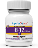 quality Source B-12 Methylcobalamin tablets on a wooden surface