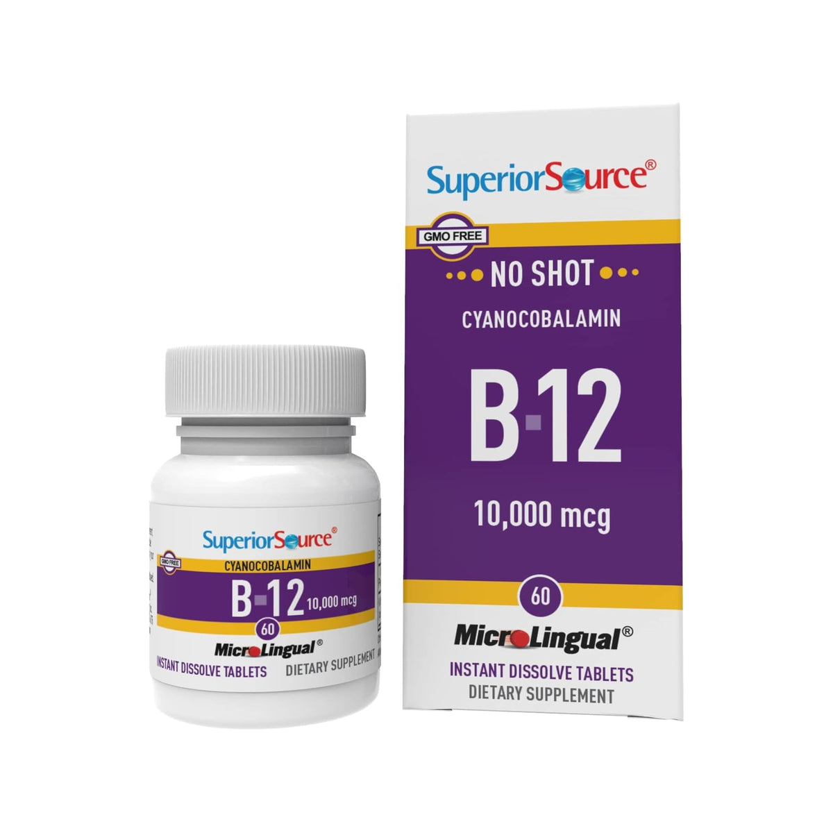 quality Source B-12 Sublingual Tablets 1000mcg front view