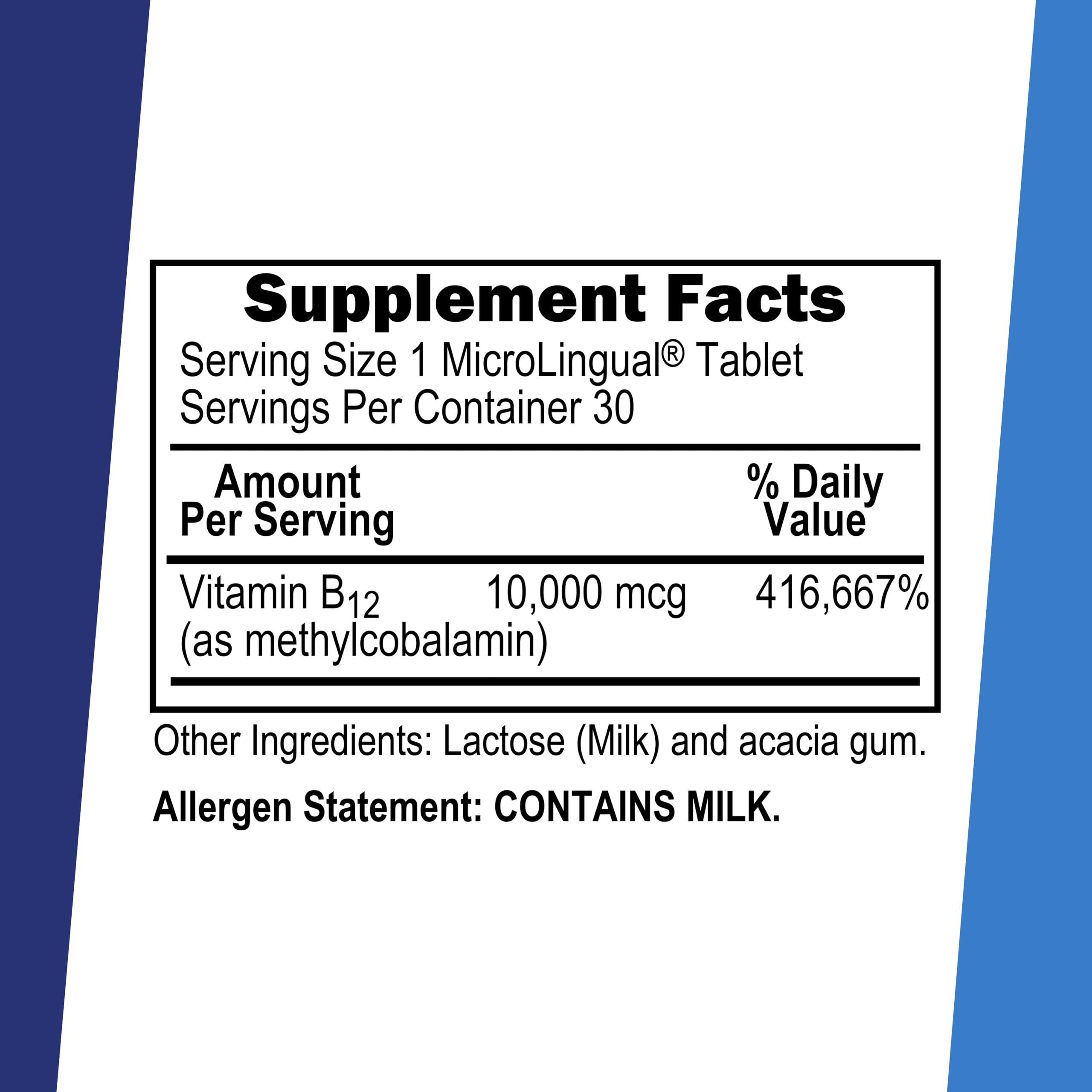 quality Source B-12 Supplement 18g capsule side view