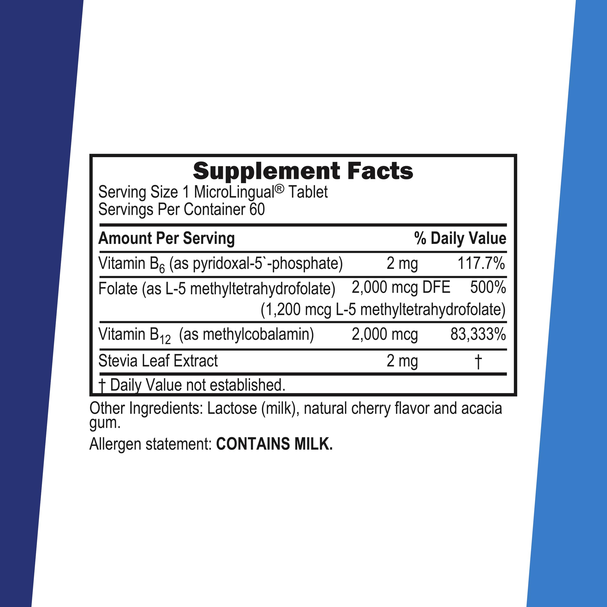 quality Source B12 Methylcobalamin Quick-Dissolve Supplement packaging