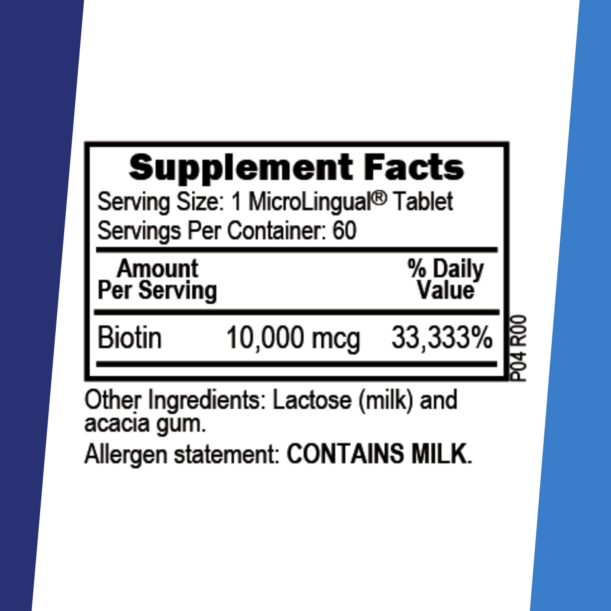 quality Source Biotin 10mg Daily Supplement packaging