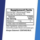 quality Source Melatonin 1 mg packaging side view
