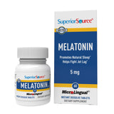 quality Source Melatonin 5 mg white sublingual tablet front view