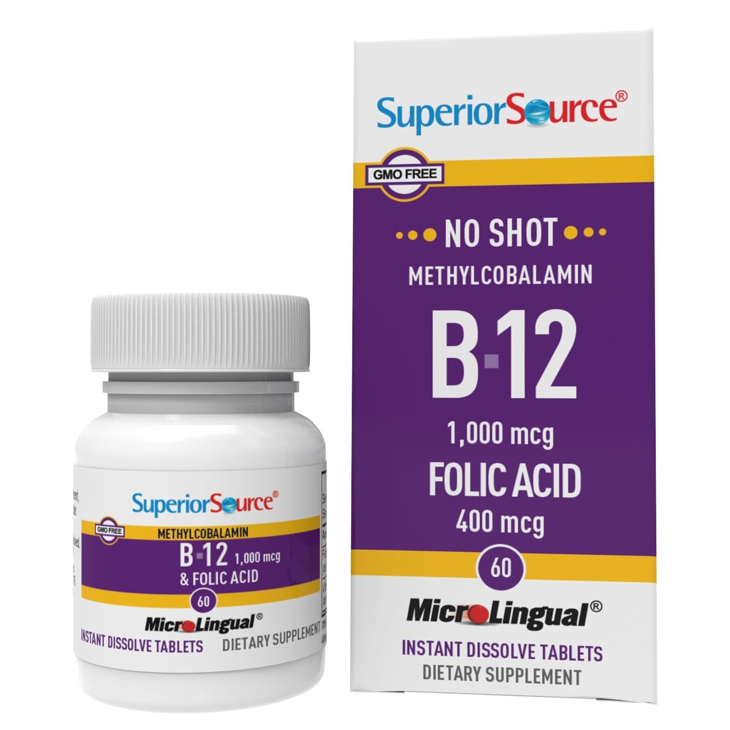 quality Source Methylcobalamin B-12 Sublingual Tablets front view