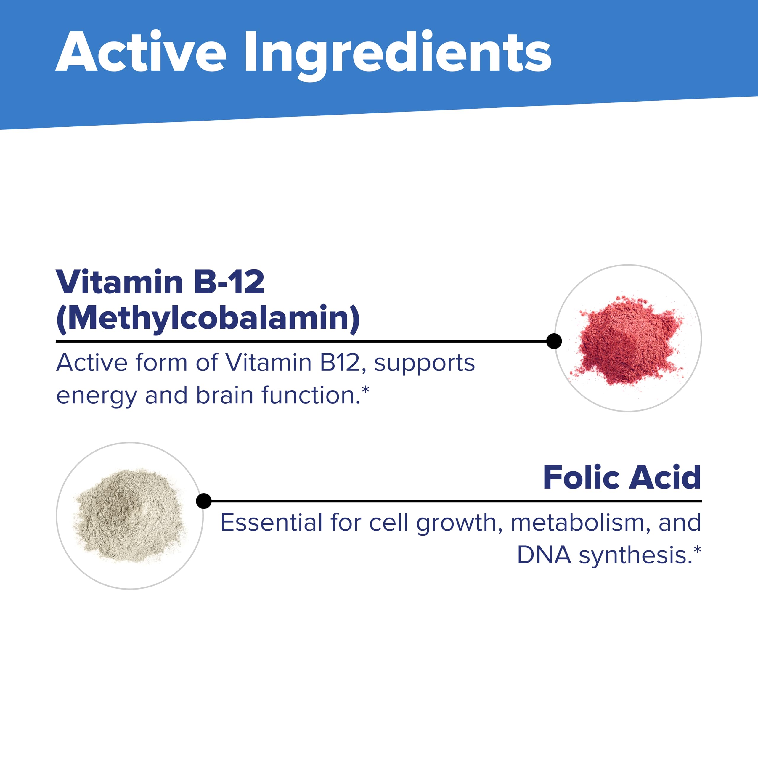 quality Source Methylcobalamin B-12 tablets displayed with other supplements