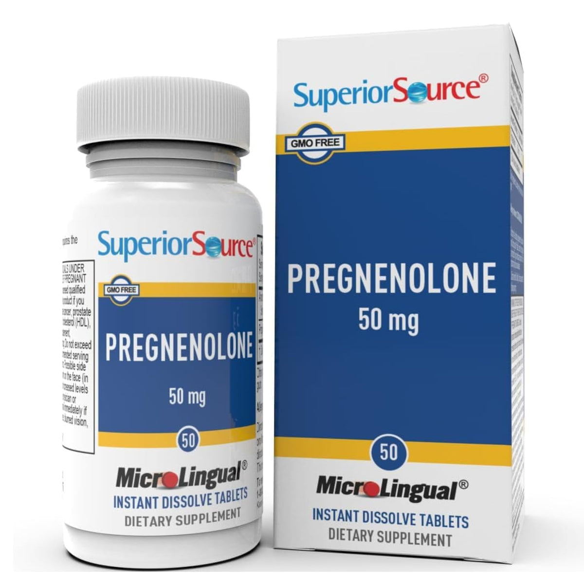 quality Source Pregnenolone Supplement Tablets front view