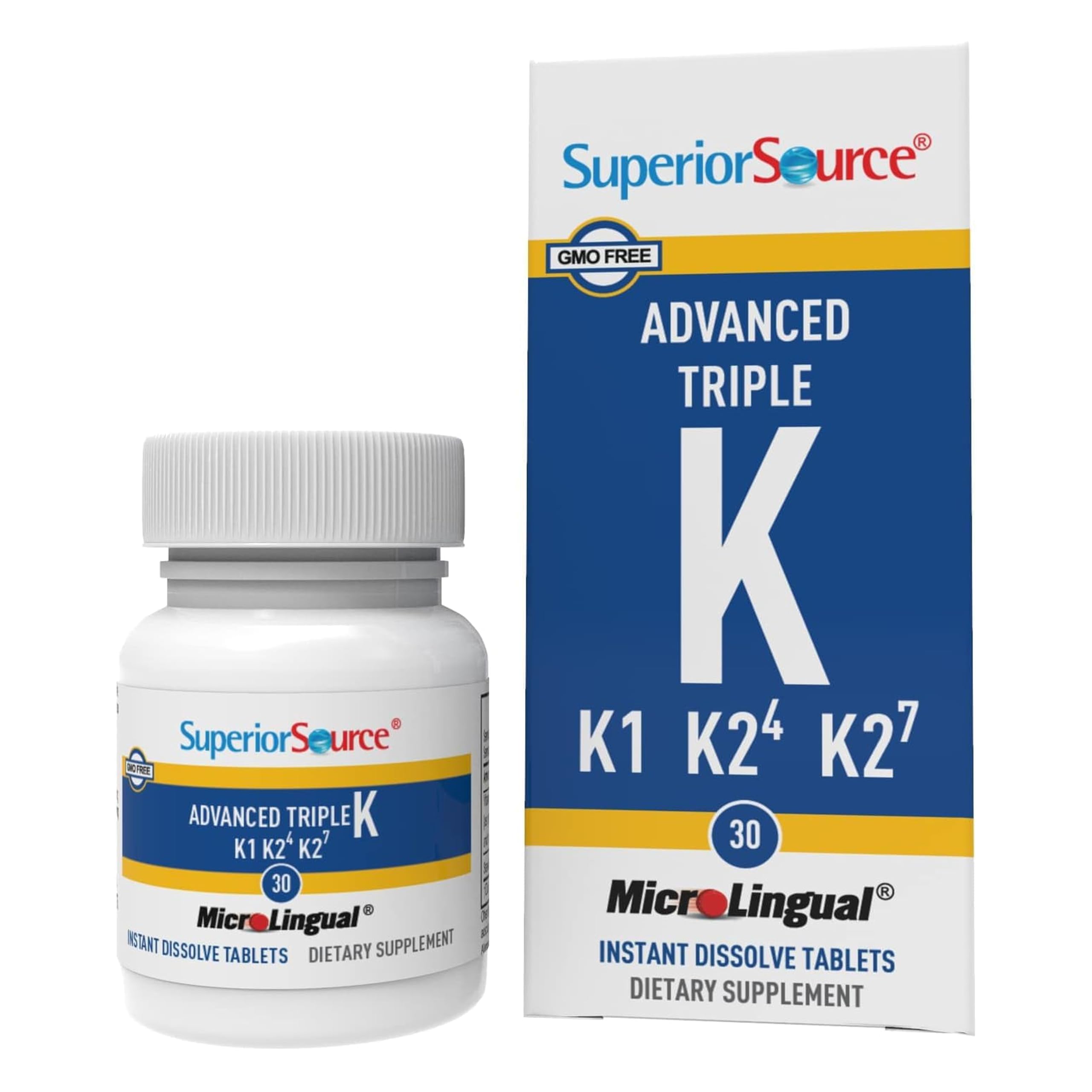 quality Source Triple K Vitamin K1 Supplement 500mcg front view