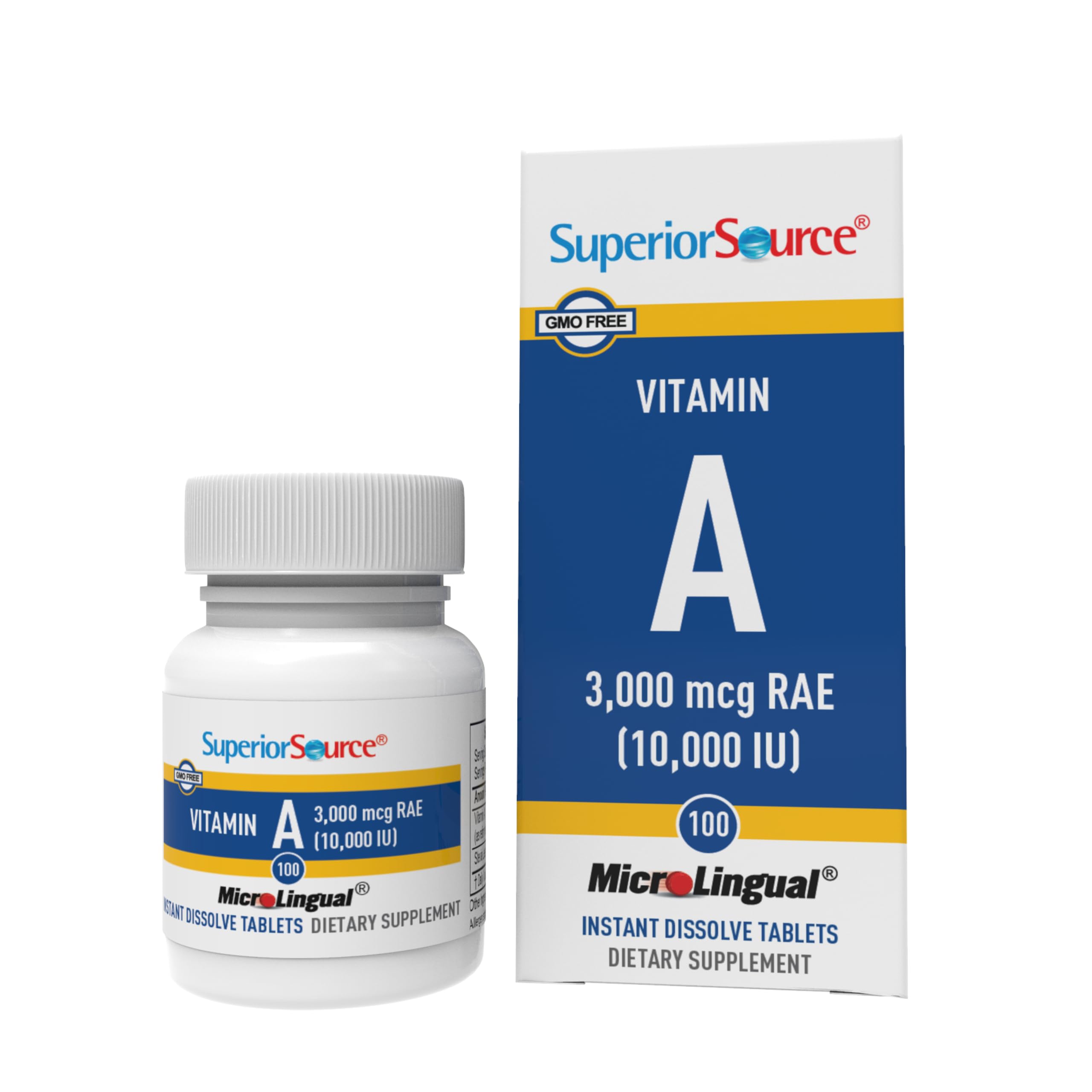 quality Source Vitamin A Supplement 90 Tablets front view