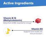 quality Source Vitamin B12 and D3 supplement in hand
