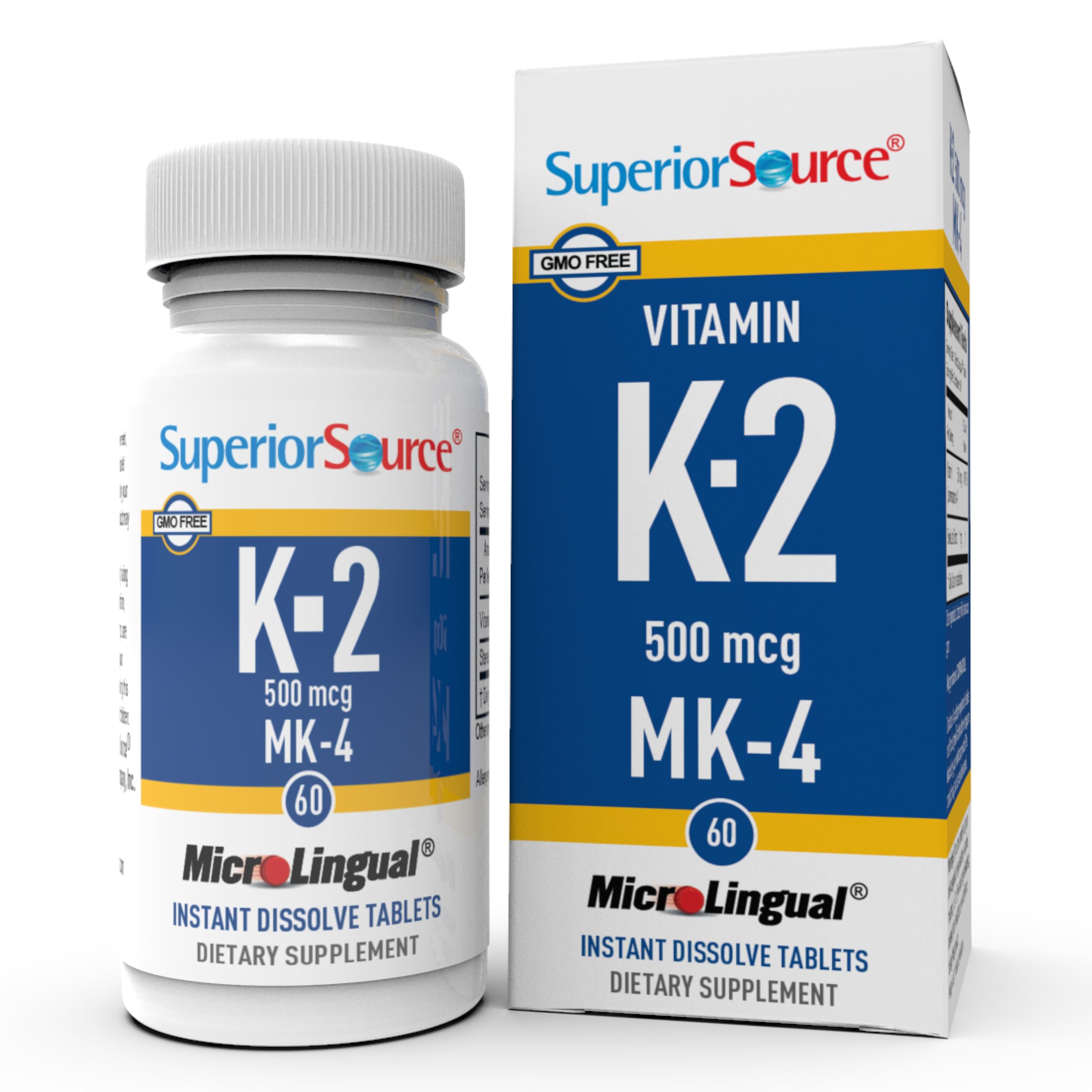 quality Source Vitamin K1 500 mcg Sublingual Tablets front view