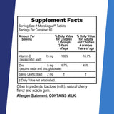 quality Source Zinc Lozenjets 5mg side view showing dosage