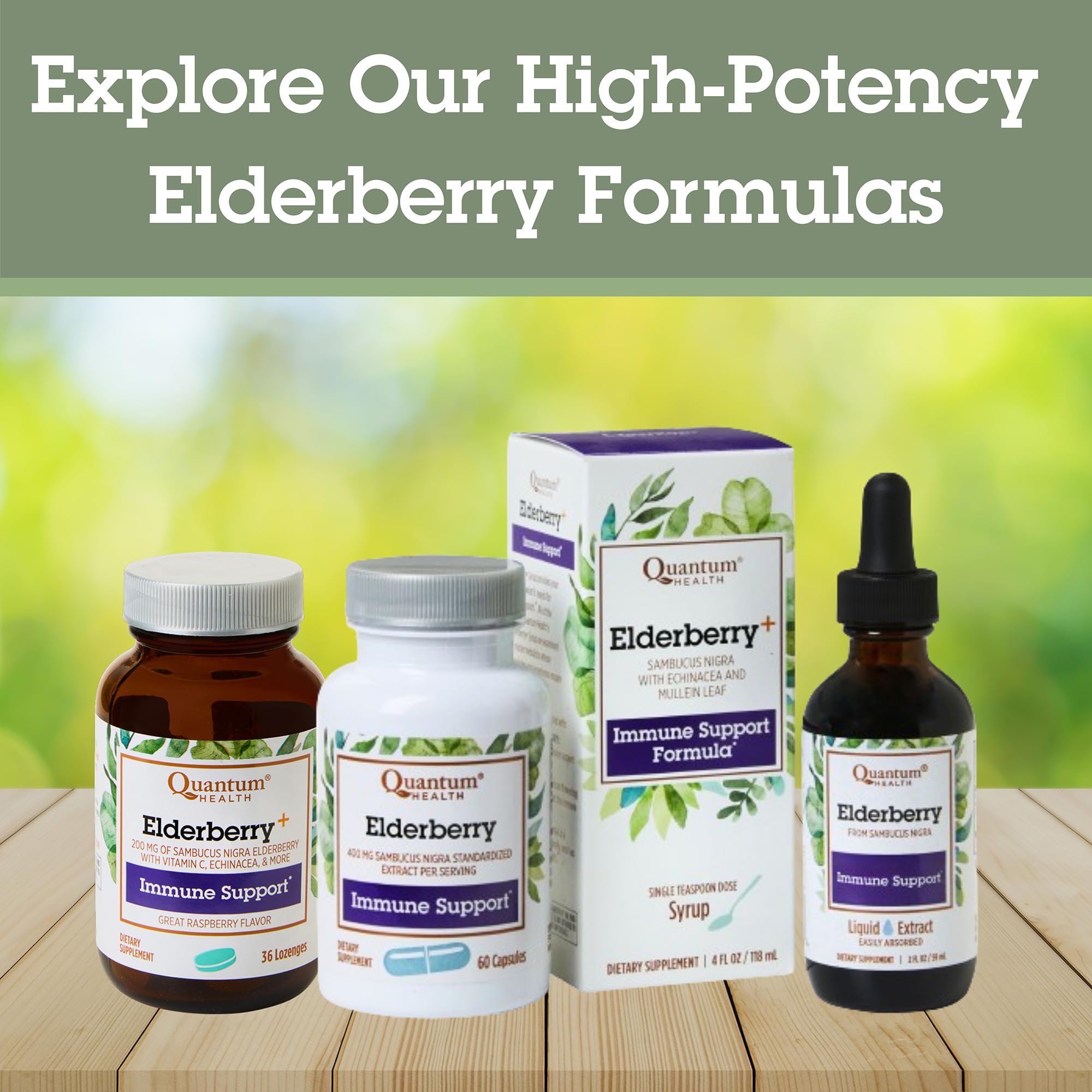 Quantum Elderberry Capsules 400mg lifestyle scene