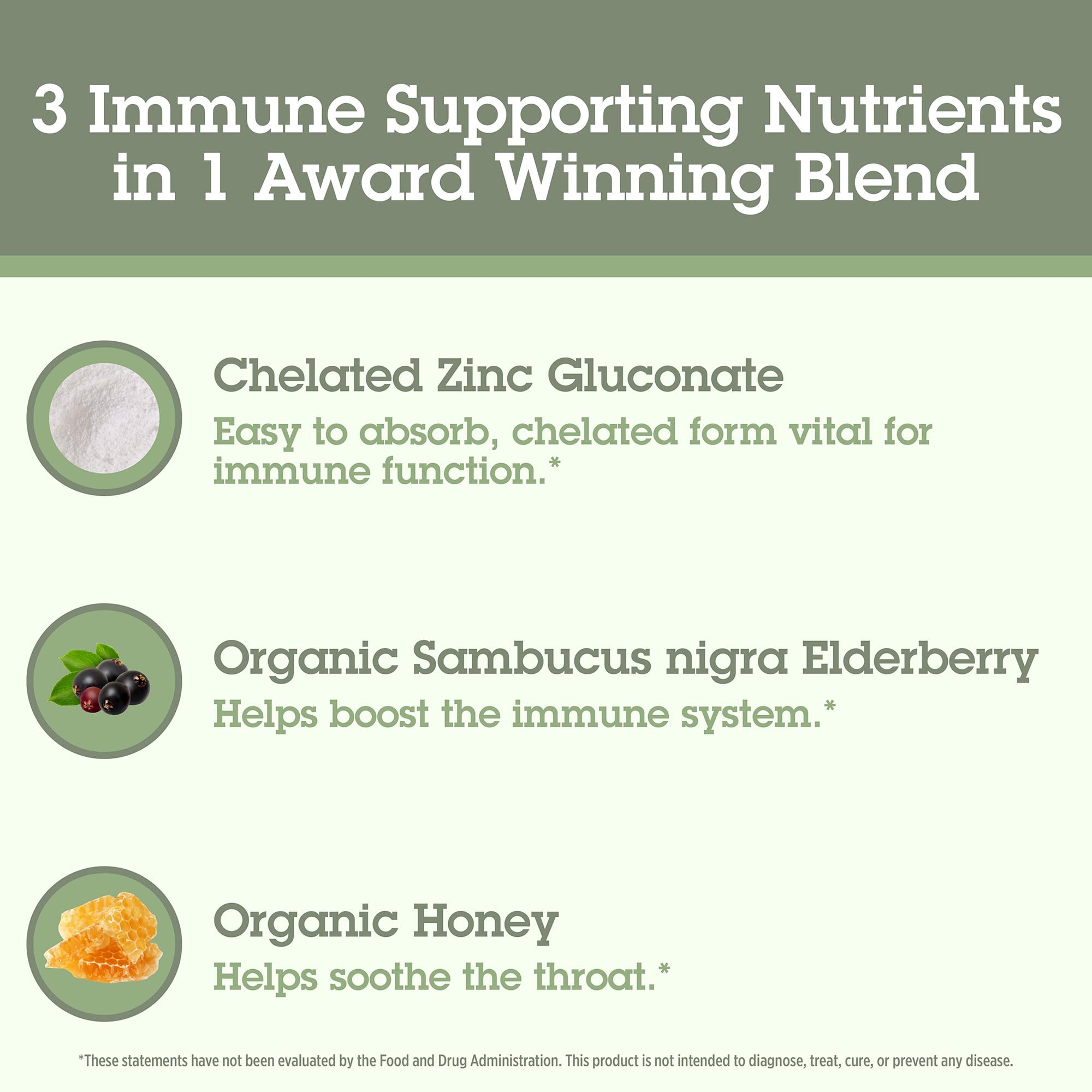 Quantum Elderberry Zinc Lozenges in a hand