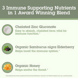 Quantum Elderberry Zinc Lozenges in a hand