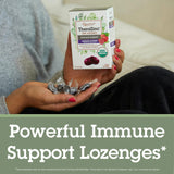 Quantum Elderberry Zinc Lozenges side view with ingredients