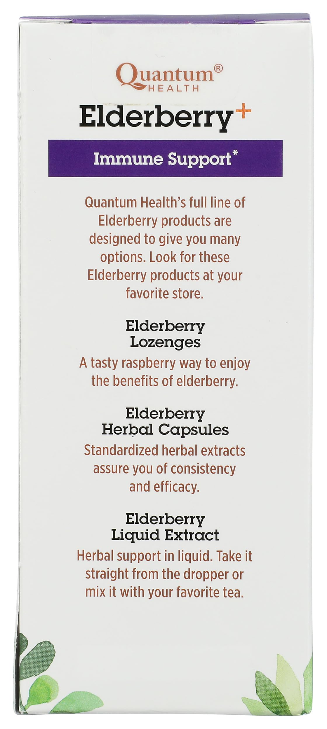 Quantum Health Elderberry Supplement 181g packaging