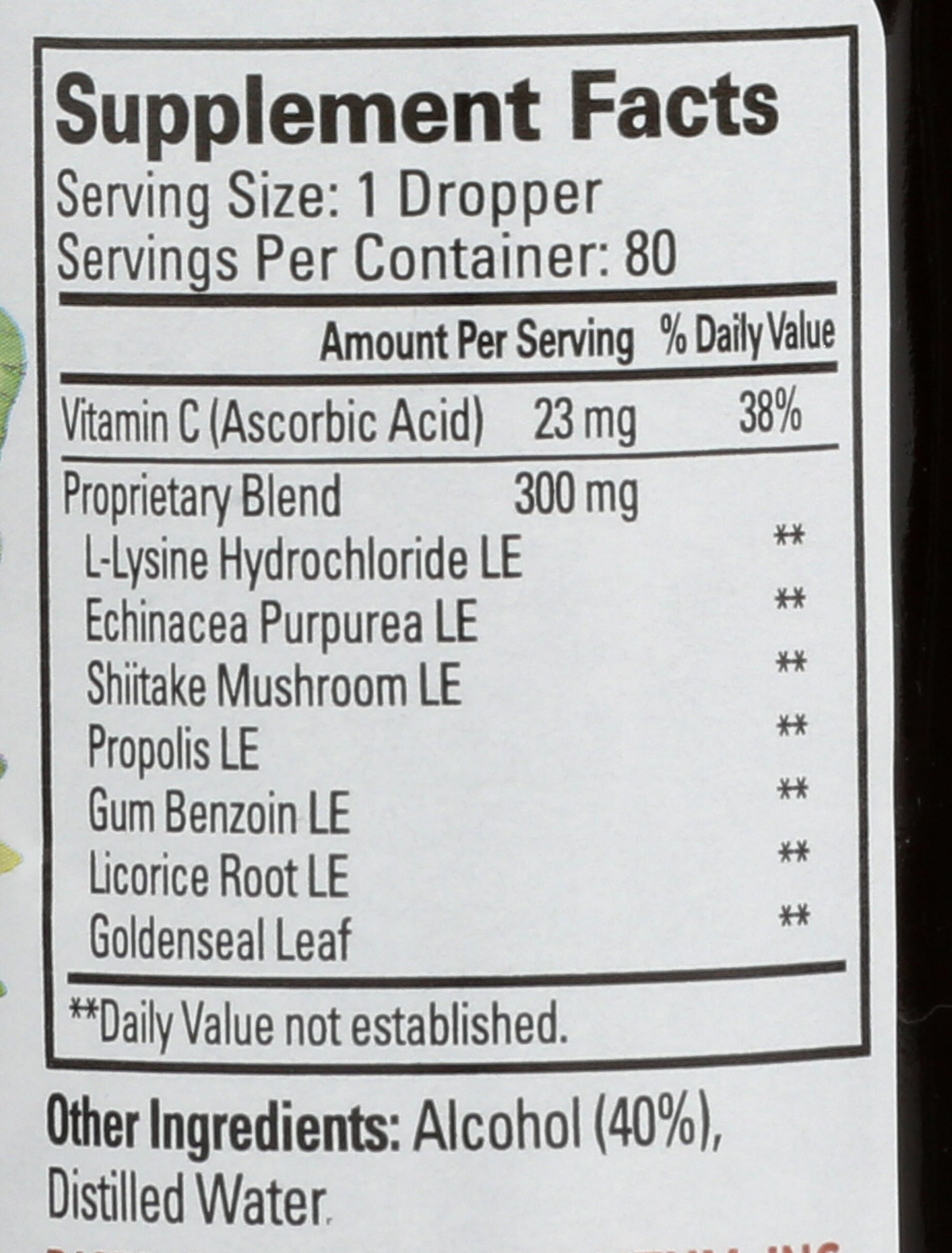Quantum Health Super Lysine+ Liquid Extract side view
