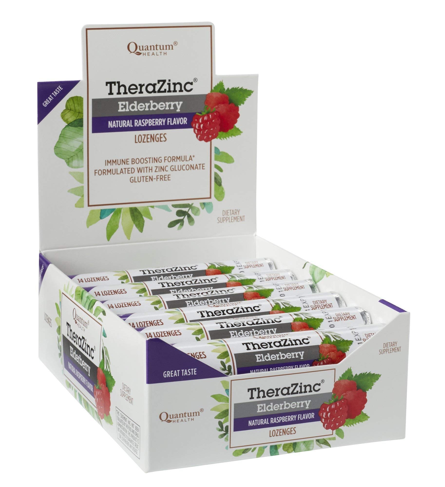 Quantum Health Zinc Elderberry packaging side view