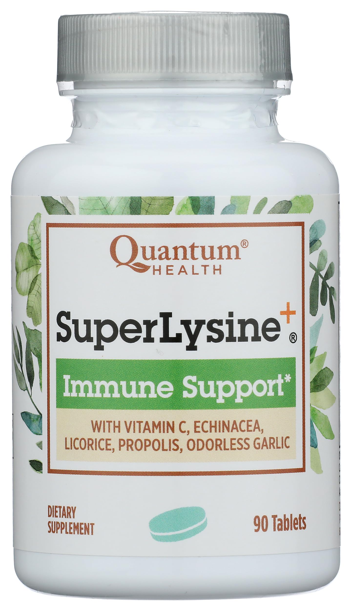 Quantum L-Lysine Supplement 90 Tablets front view