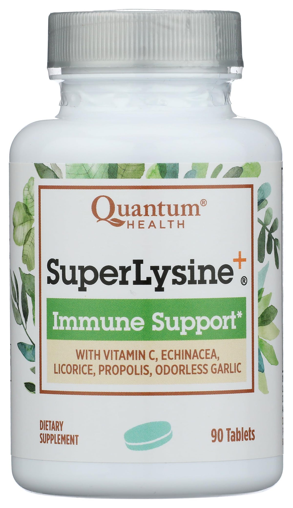 Quantum L-Lysine Supplement 90 Tablets front view