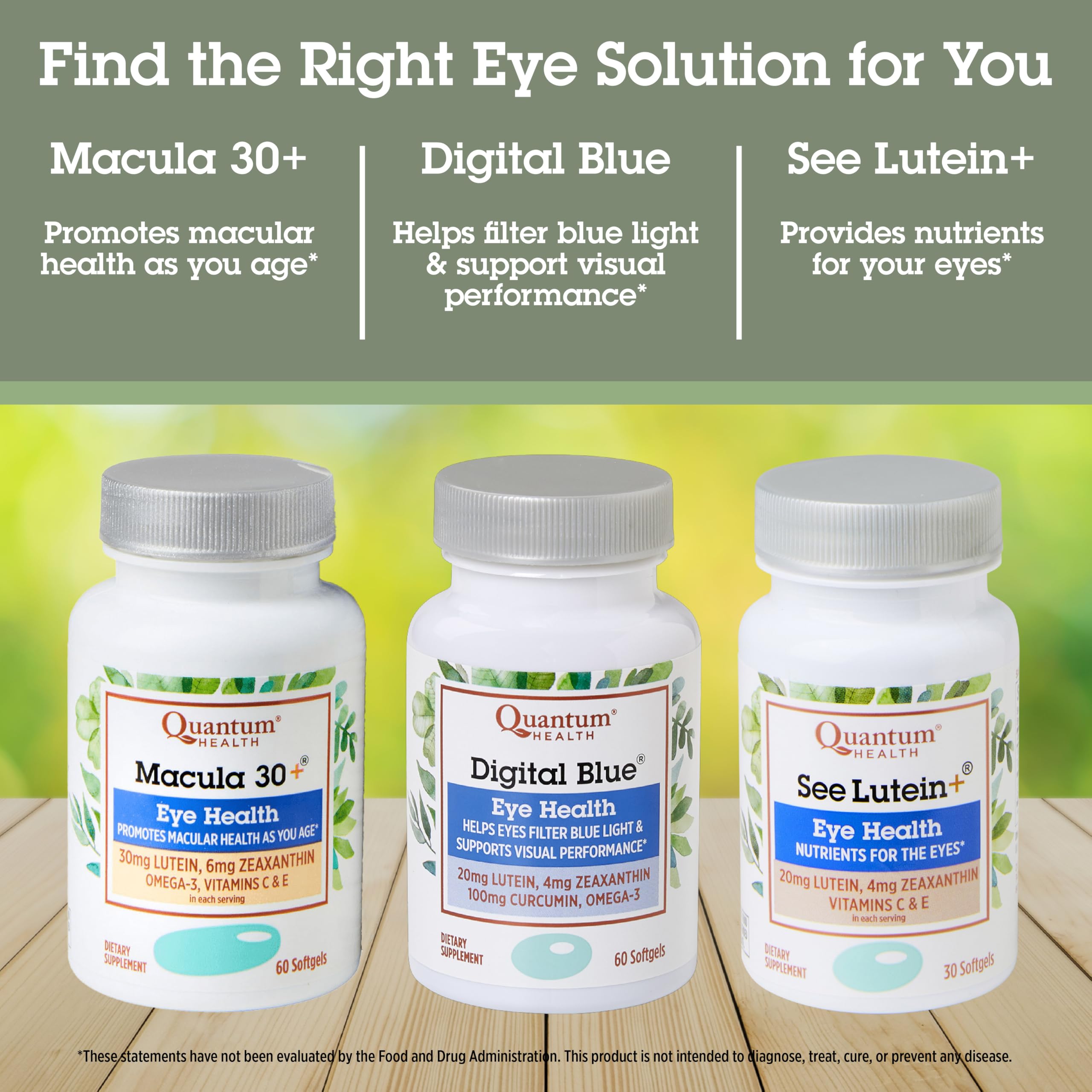 Quantum Macula 30+ Eye Health Supplement with fresh ingredients