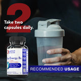 Quantum Nutrition B-Complex Methylated Vitamin Supplement back view