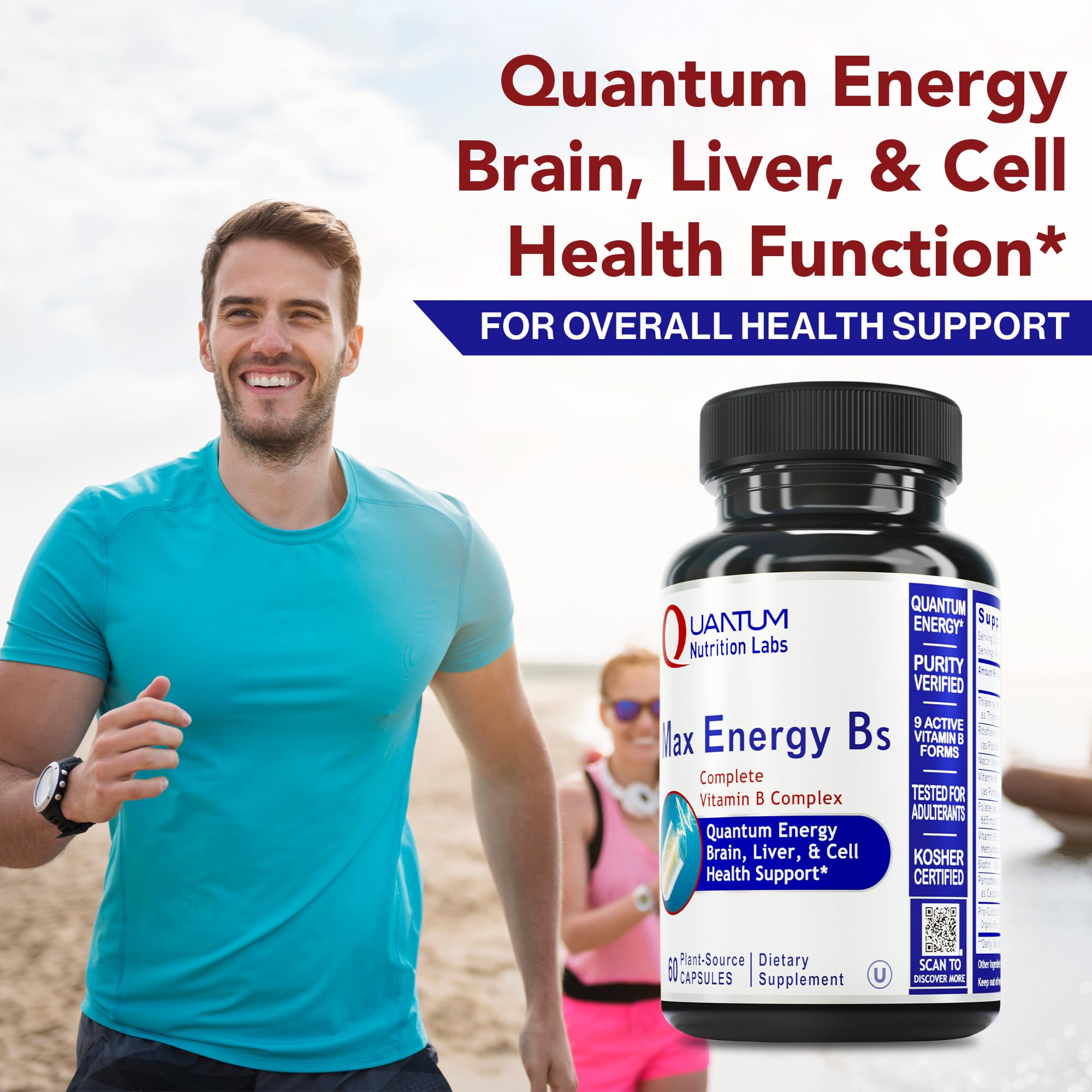 Quantum Nutrition B-Complex Methylated Vitamin Supplement capsules