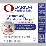 Quantum Nutrition Fermented Melatonin Drops 2 Fl Oz back view