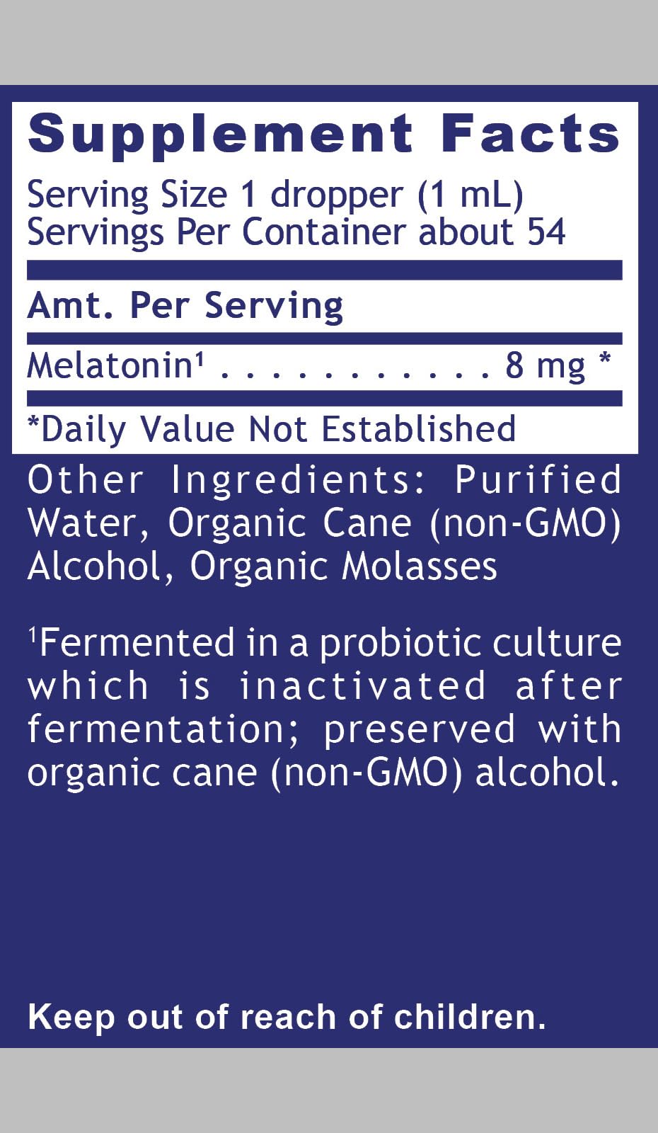 Quantum Nutrition Fermented Melatonin Drops 2 Fl Oz packaging