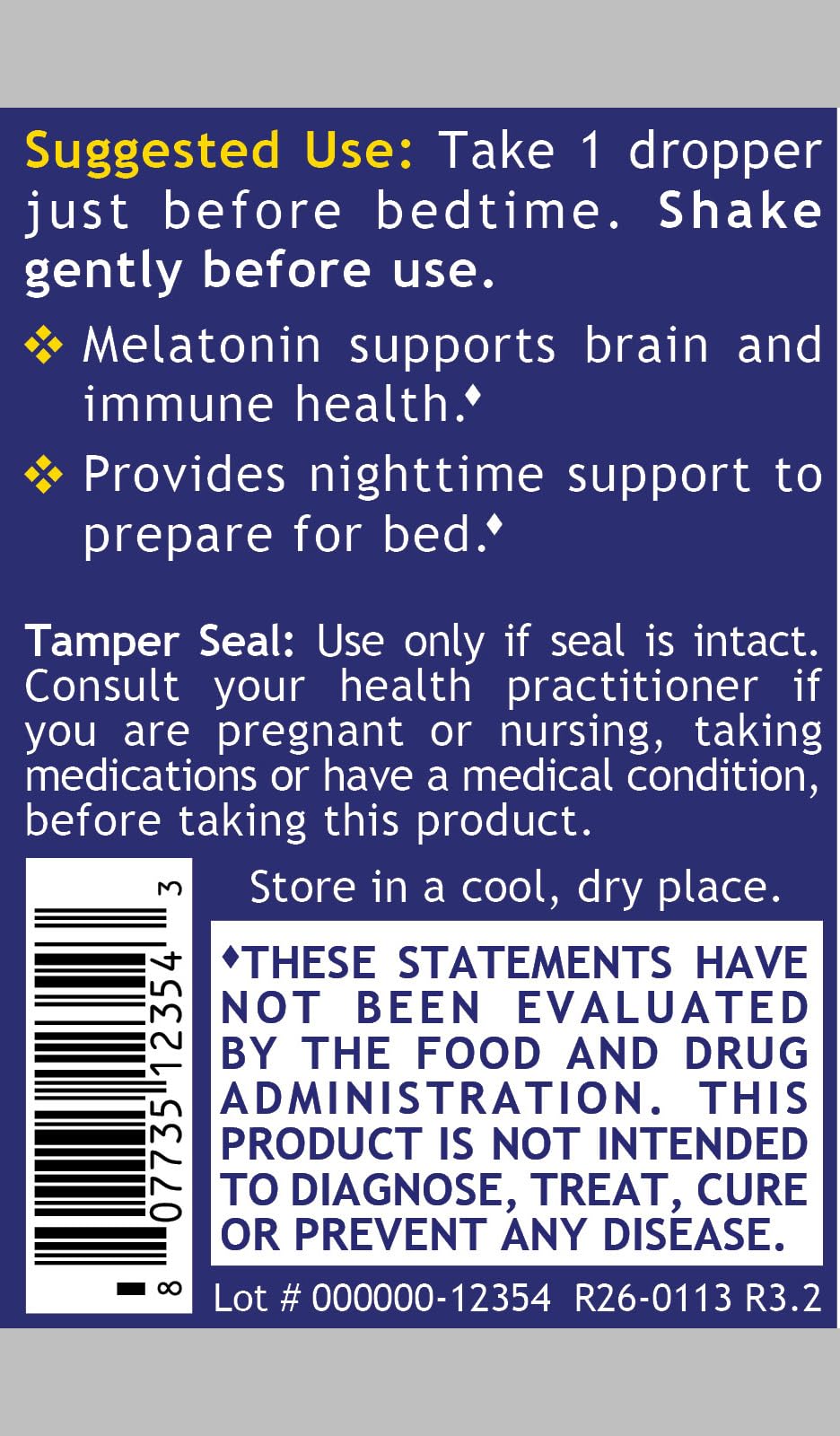 Quantum Nutrition Fermented Melatonin Drops 2 Fl Oz with dropper
