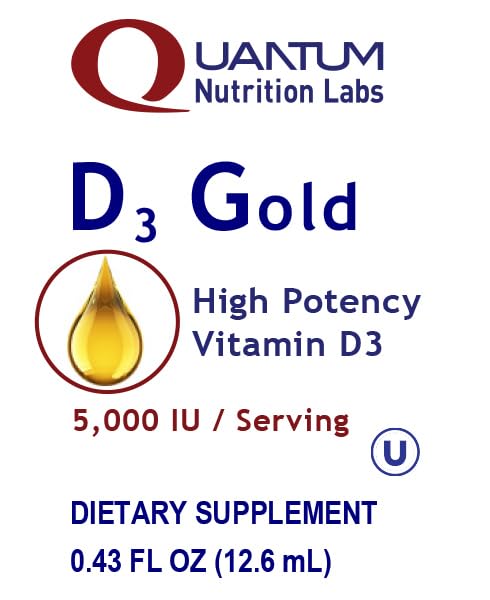 Quantum Nutrition Vitamin D Supplement 45g label close-up