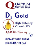 Quantum Nutrition Vitamin D Supplement 45g label close-up