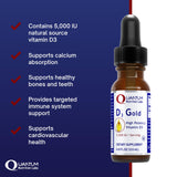 Quantum Nutrition Vitamin D Supplement 45g side view