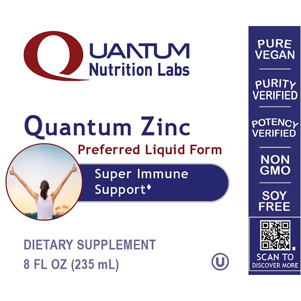 Quantum Nutrition Zinc Liquid 25mg packaging details
