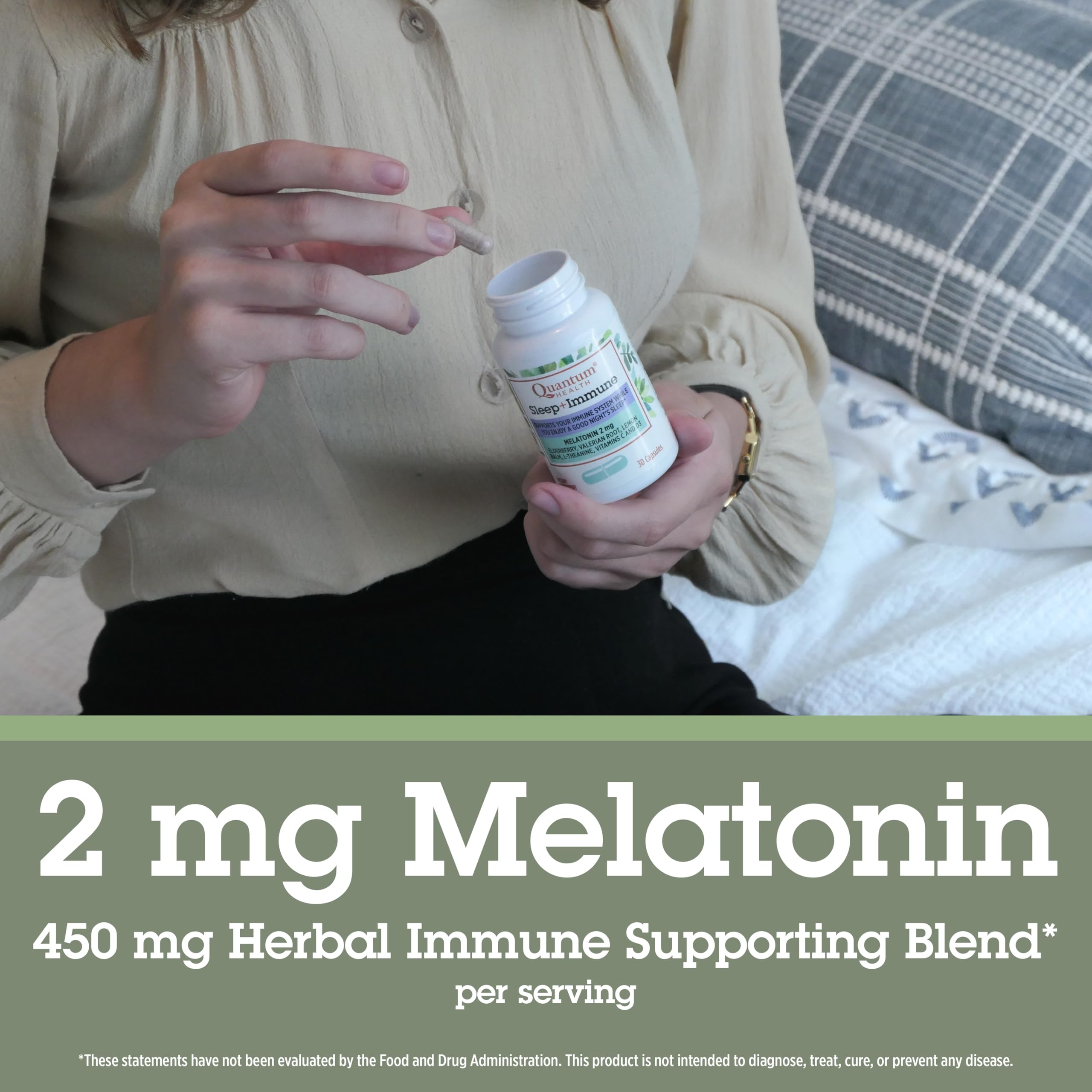 Quantum Sleep daily wellness Melatonin 2mg Herbal Sleep Aid bottle