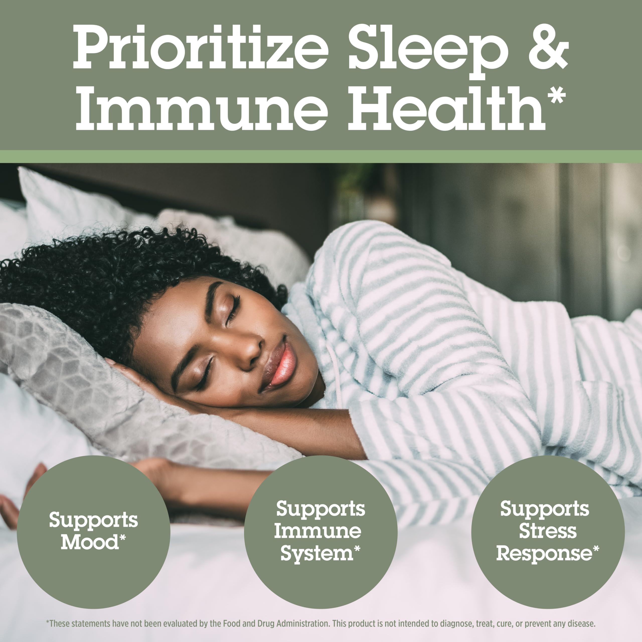Quantum Sleep daily wellness Melatonin 5mg Herbal Sleep Aid 30 Capsules on a wooden table
