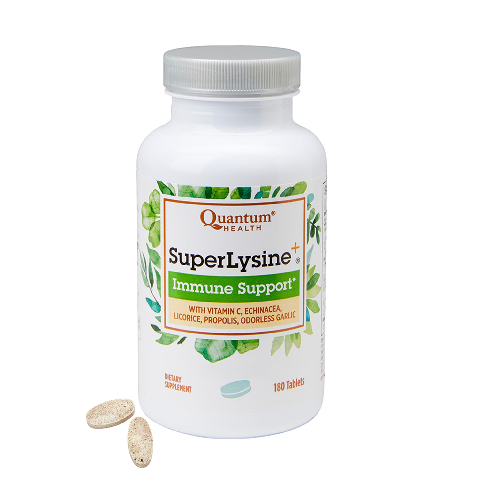 Quantum Super Lysine+ L-Lysine Supplement 1500mg front view
