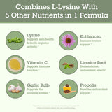Quantum Super Lysine+ L-Lysine Supplement 1500mg ingredients list