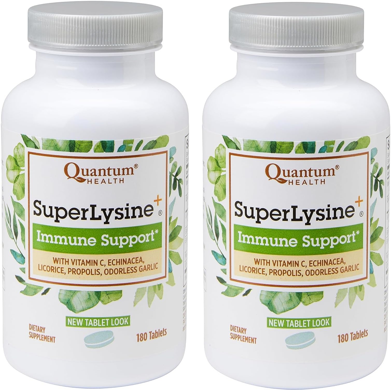 Quantum Super Lysine+ L-Lysine Supplement Pack of 2 front view