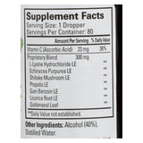 Quantum Super Lysine+ Liquid Extract 68g bottle with ingredients list