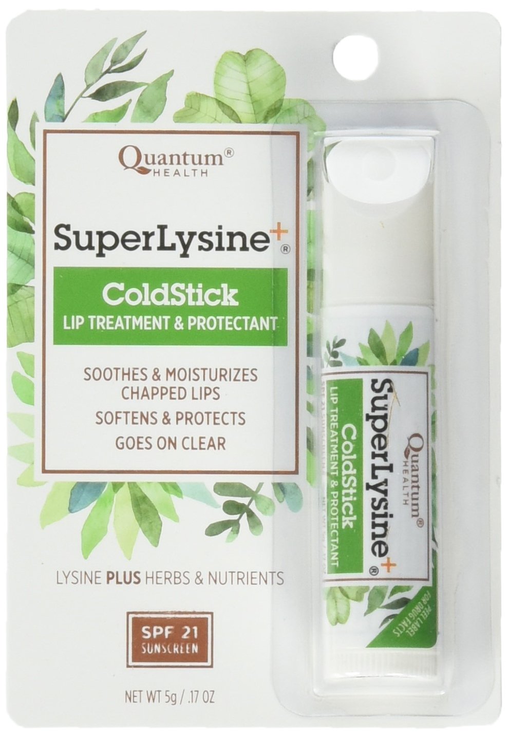 Quantum Super Lysine Plus+ Coldstick 18g with SPF-21 packaging
