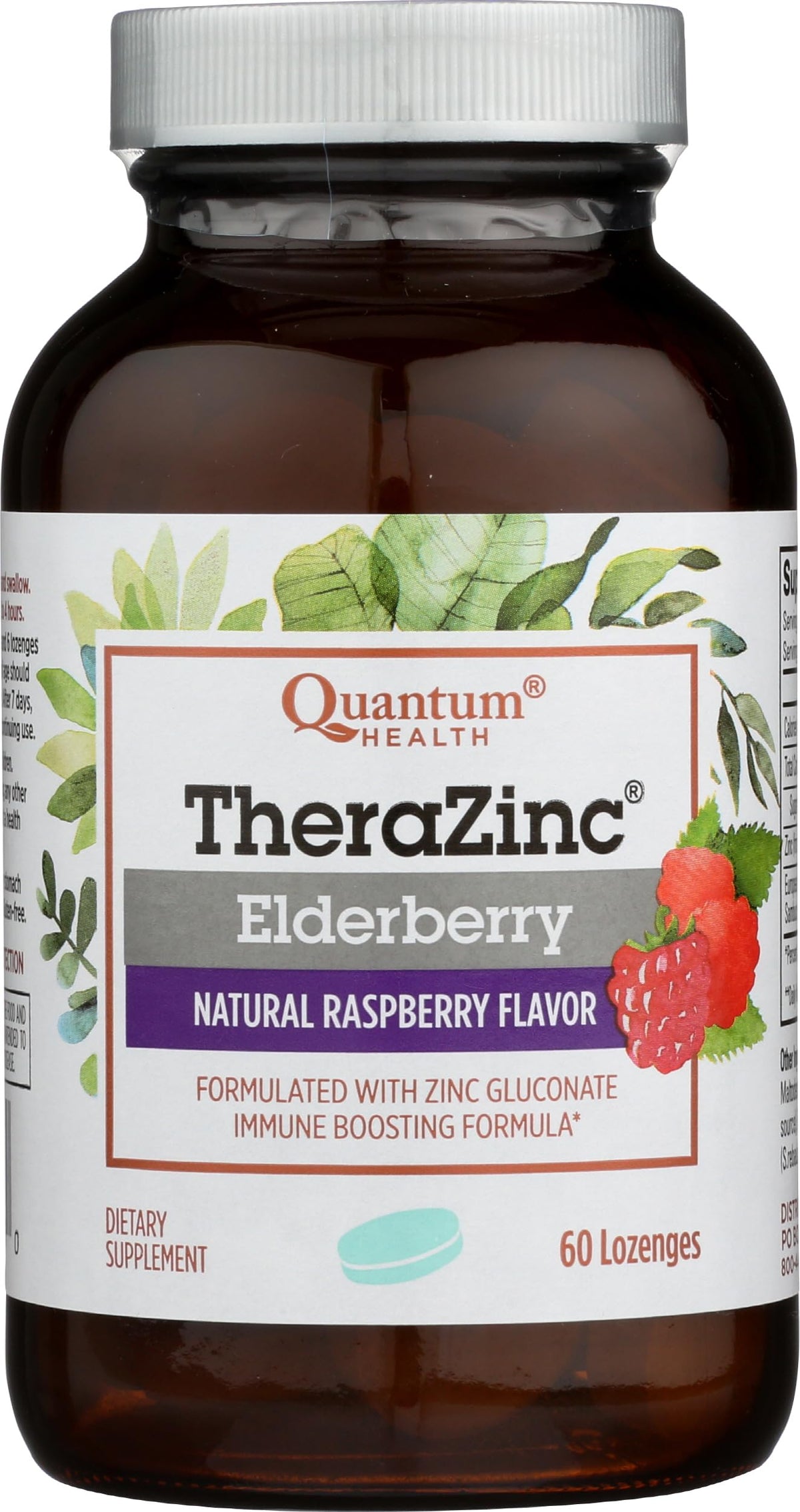 Quantum TheraZinc Elderberry Lozenges 340g front view