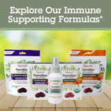 Quantum TheraZinc Organic Blood Orange Zinc Lozenges in a travel pouch