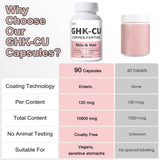 QUBIT GHK-Cu Copper Peptide Capsules opened with capsules visible